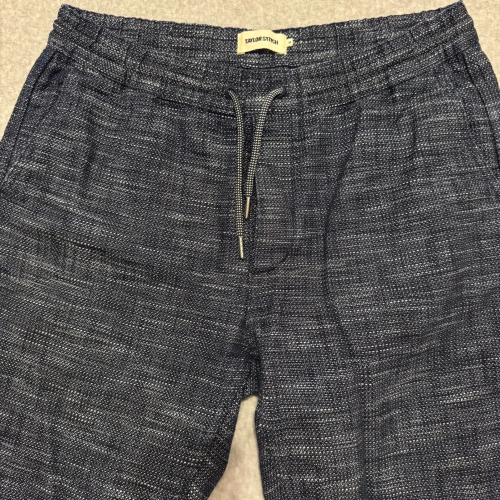 Taylor Stitch Navy Apres Organic Cotton Jogger Pants Mens Medium Drawstring